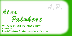 alex palmhert business card